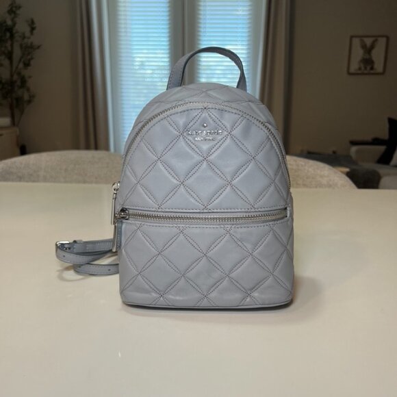 kate spade Handbags - Kate Spade Natalia Mini Convertible Leather Backpack In Brushed Steel